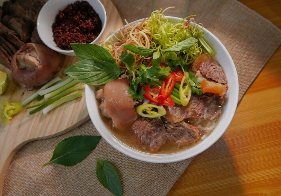 Bowl of Vietnamese beef pho